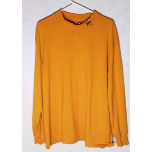 Mens Long Sleeve XXL Yellow Cotton Blend High 5 Sportswear Turtleneck Shirt